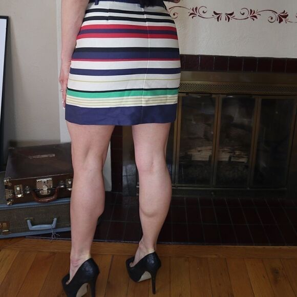 J. Crew strip multi colored skirt - Picture 4 of 7